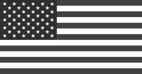 American Flag Black and White Temporary Tattoo. Set of 2